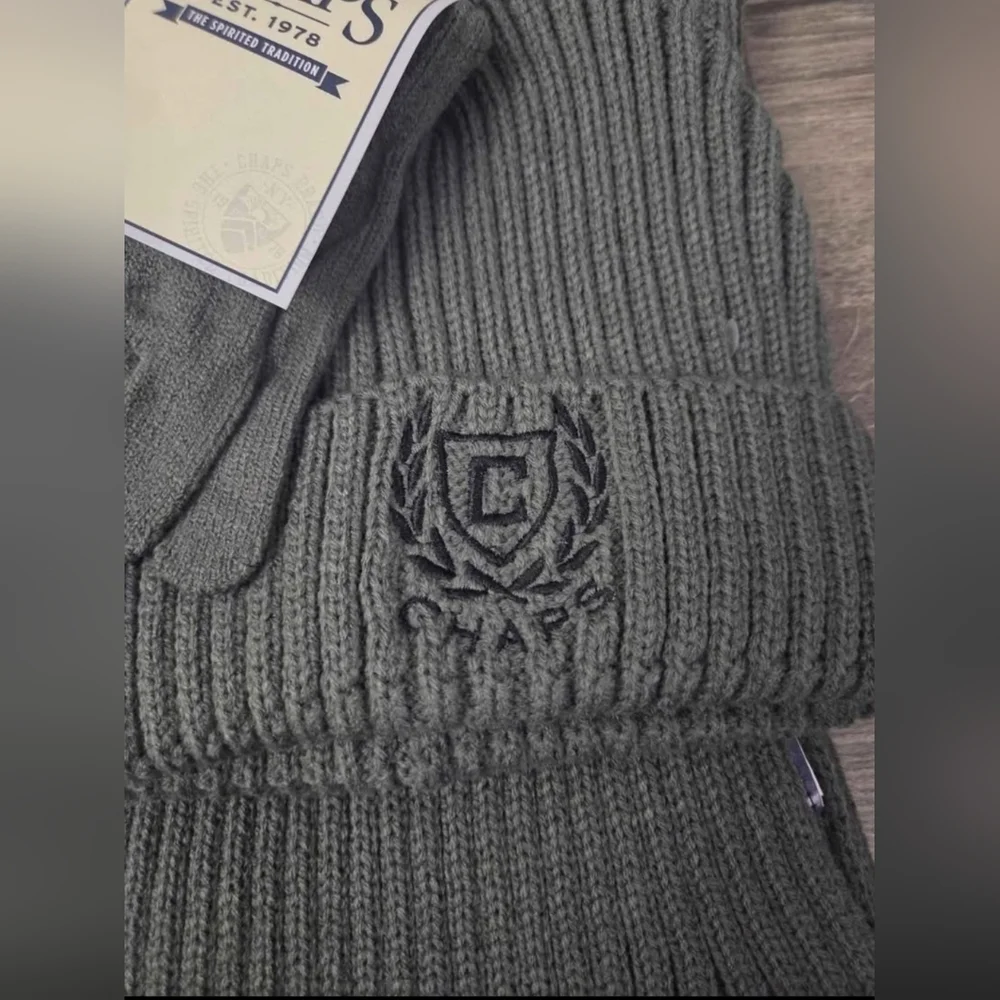 Chaps Boys Knit Beanie, Gloves and Scarf Set NWT